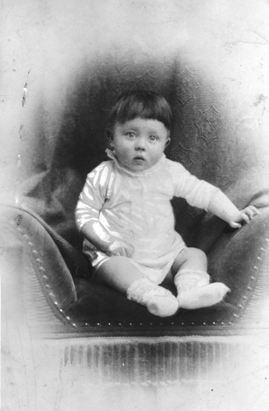 First photograph of Adolf Hitler as a baby in his birth town Braunau am Inn